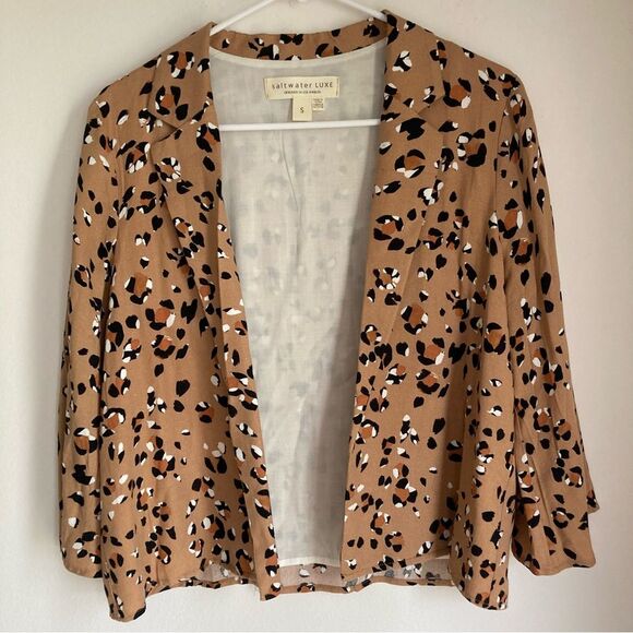 saltwater LUXE Women’s leopard Garvey blazer jacket size small.  EUC! - Picture 5 of 10